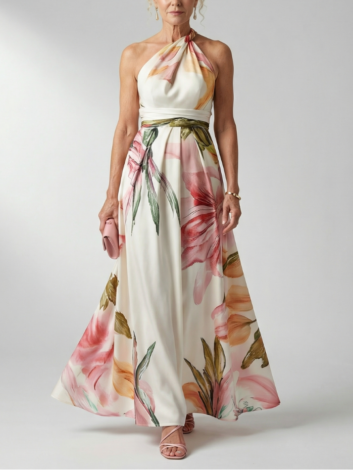 Amiel | Light Floral Maxi Dress