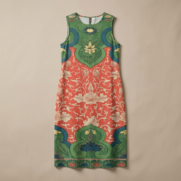 Vera | Bohemian Print Midi Dress