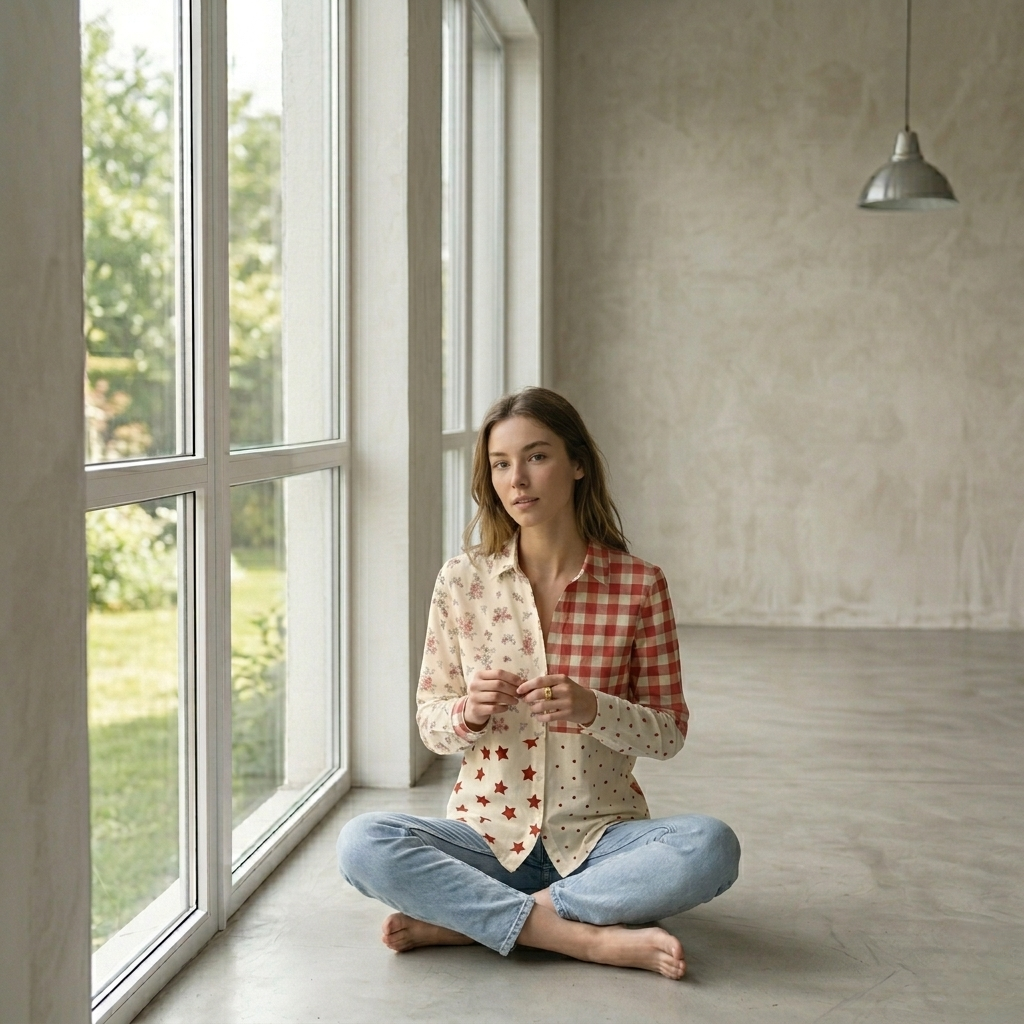 Elise | Patchwork Button Front Blouse