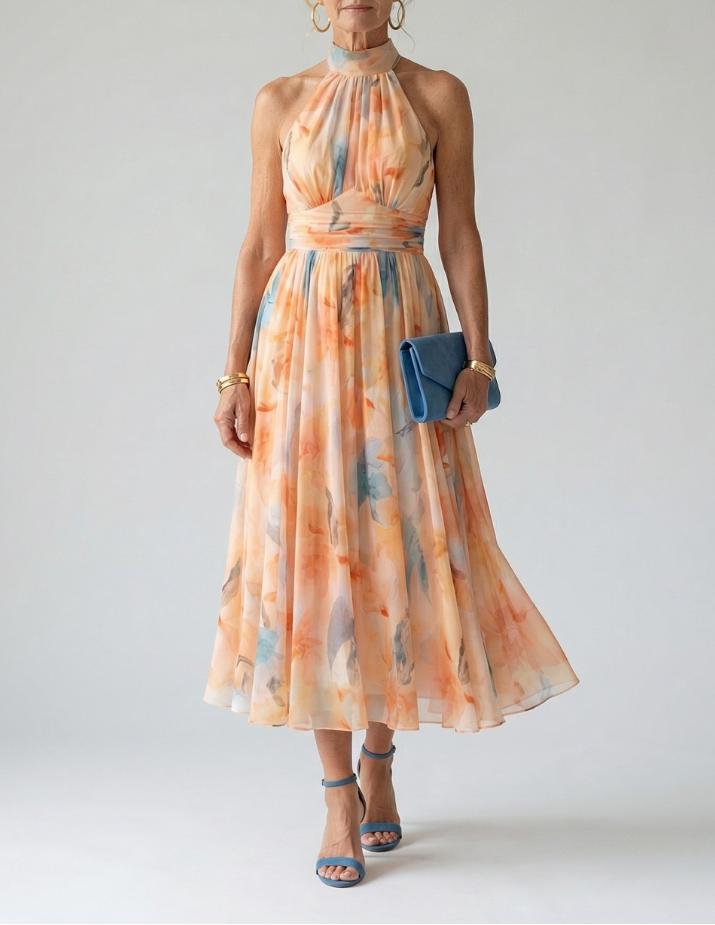 Elin | Soft Halter Midi Dress