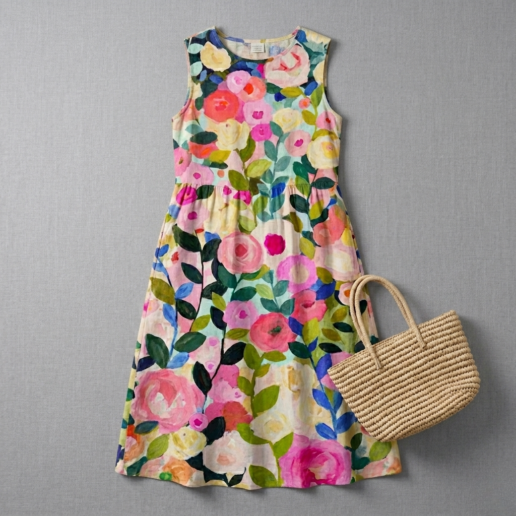 Ava | Floral Print Midi Dress