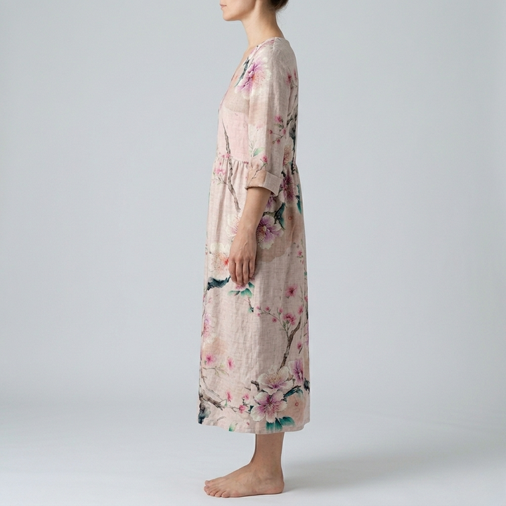 Caroline | Chic Floral Summer Midi Dress