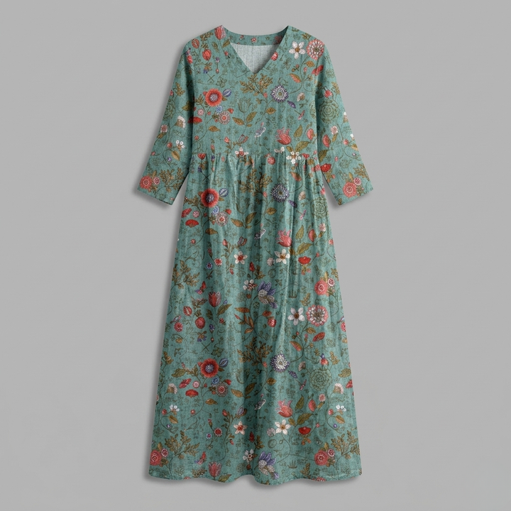 Olivia | Floral Summer Midi Dress