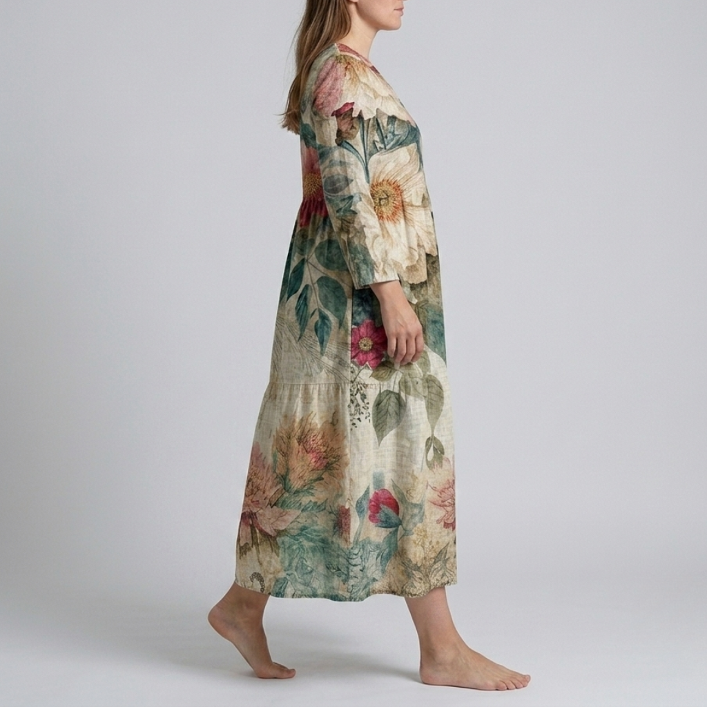 Tara | Graceful Bloom Floral Midi Dress