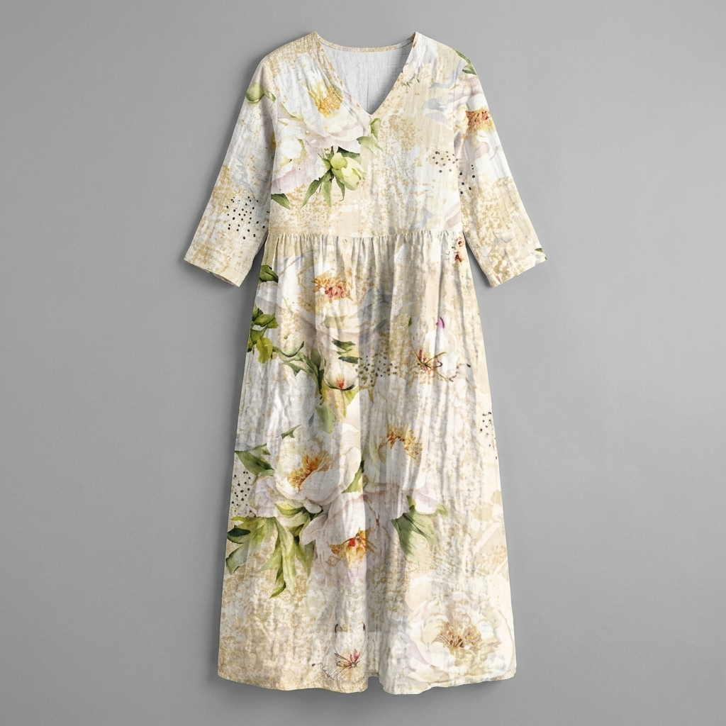 Anne | Floral Summer Midi Dress