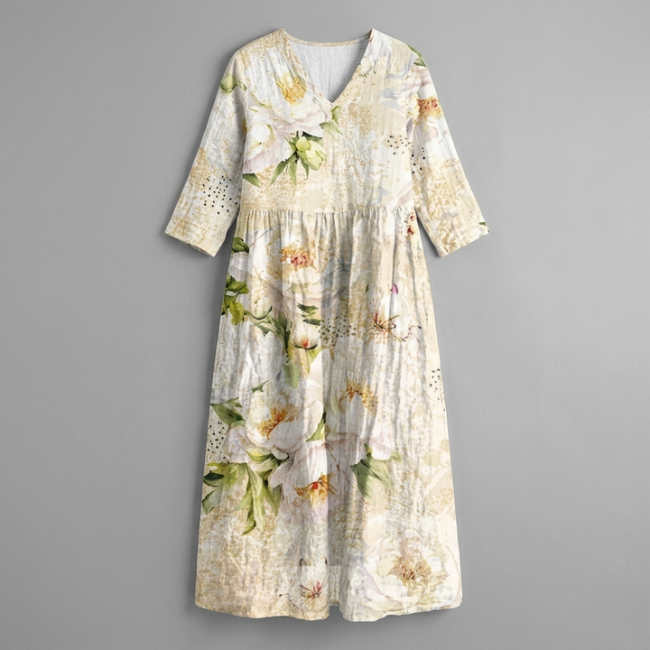 Anne | Floral Summer Midi Dress