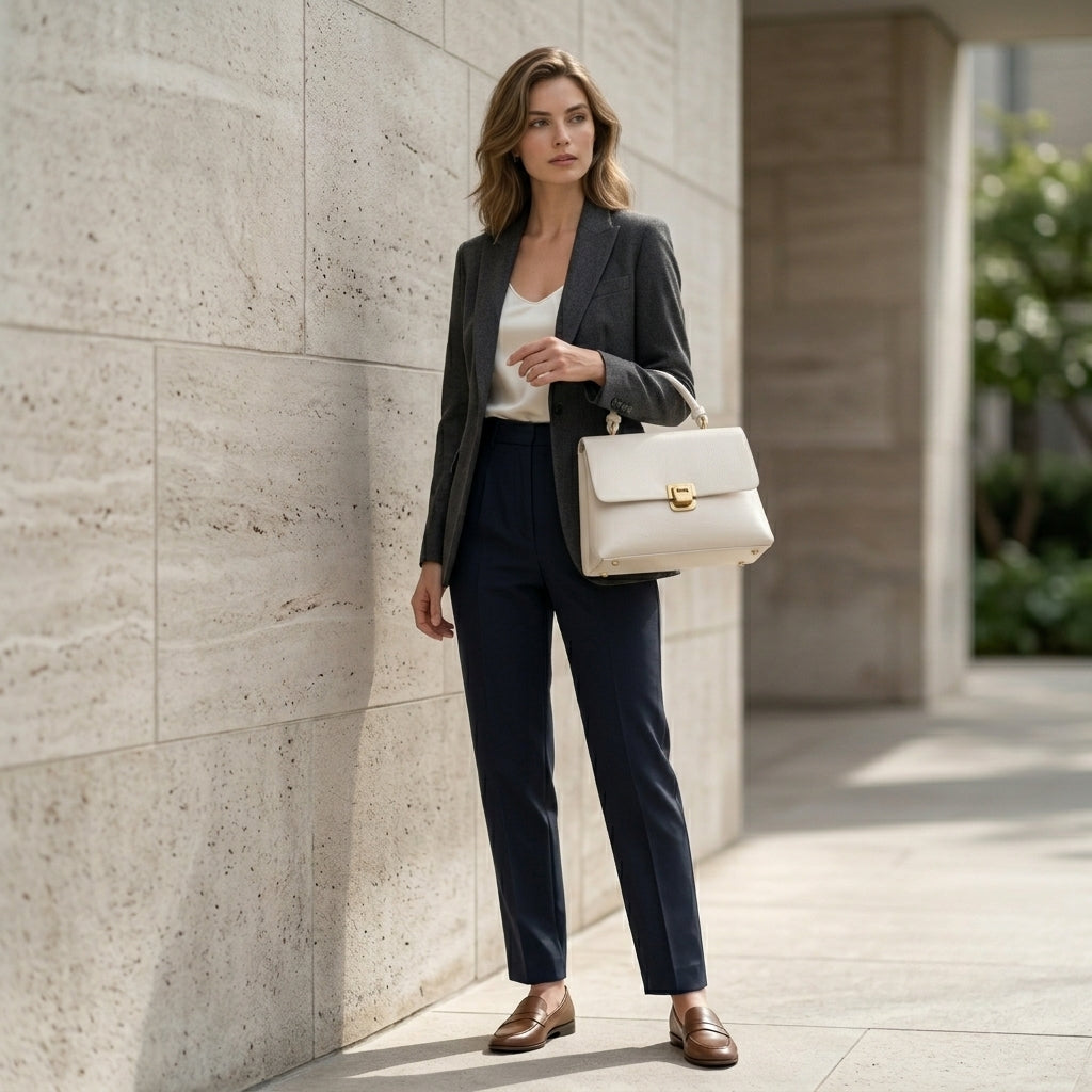 Adria | Structured Top Handle Flap Handbag