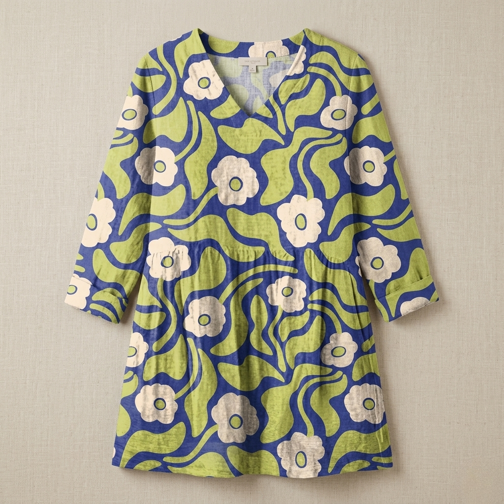 Elodie | Long Blouse with V-Neck