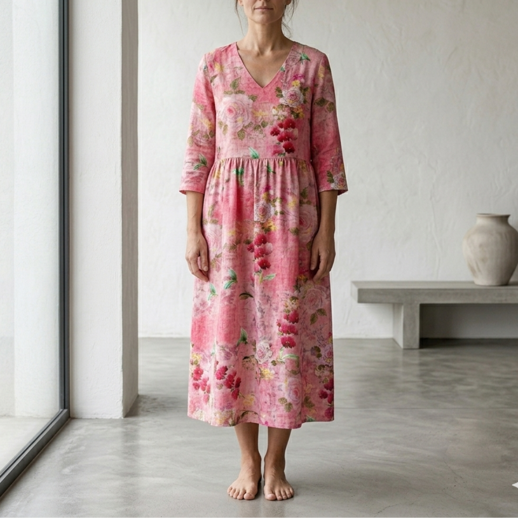 Wenda | Floral Elegance Summer Midi Dress