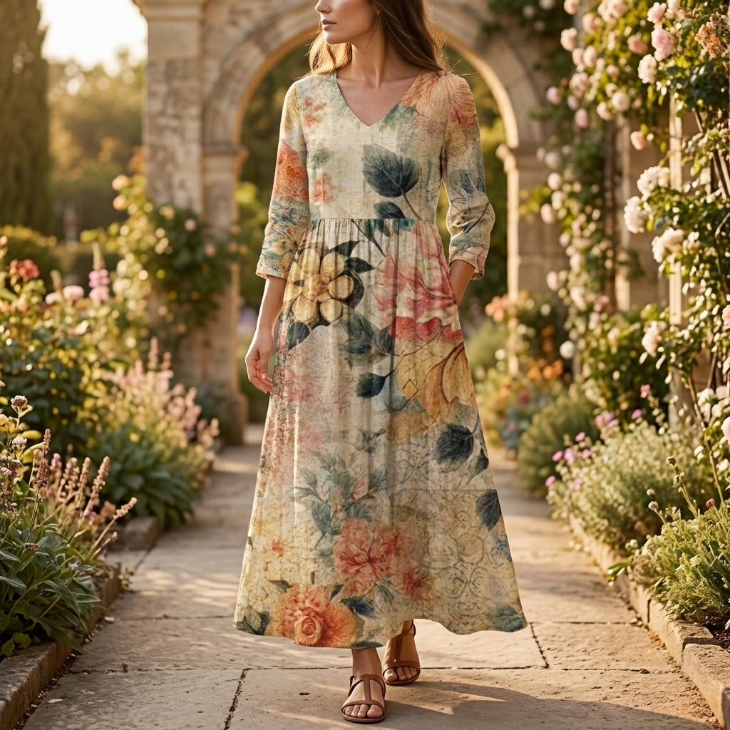 Tiara | Elegant Floral Flow Summer Dress