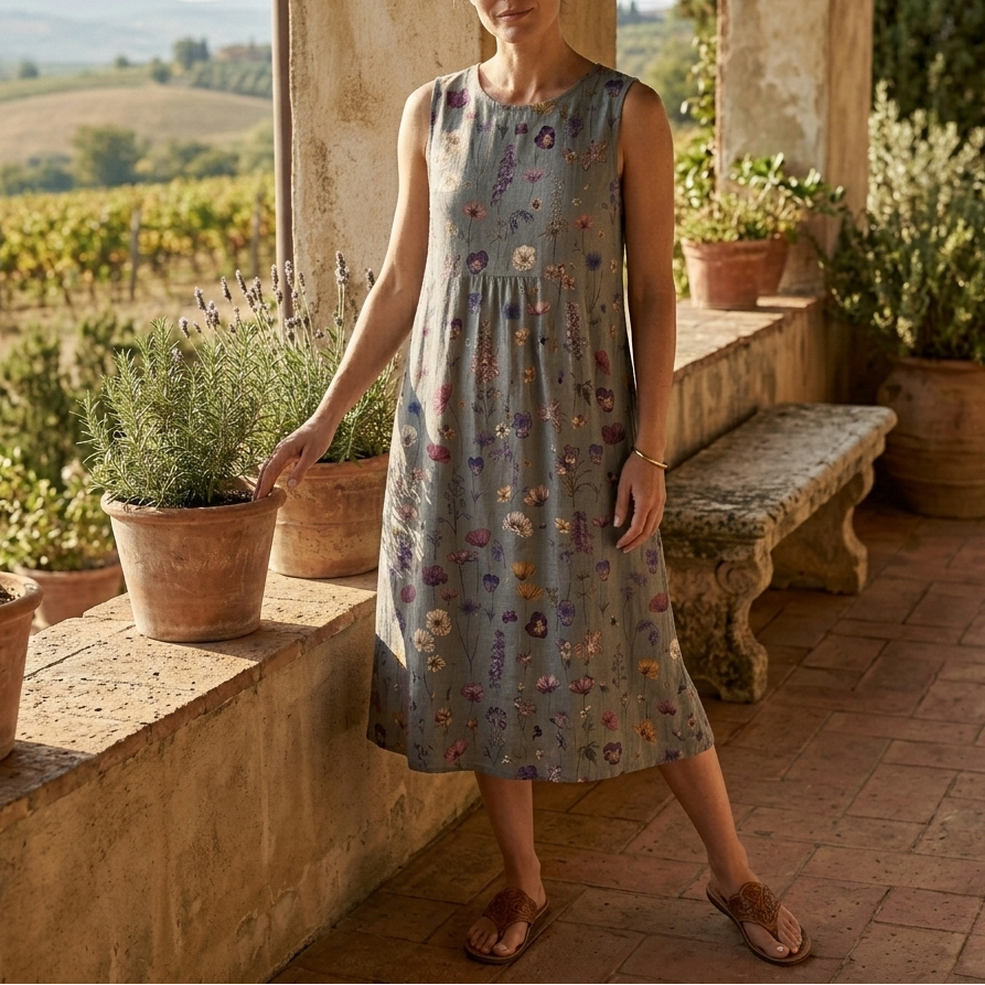 Gwen | Floral Print Midi Dress