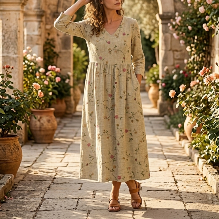 Erica | Romantic Floral Summer Midi Dress