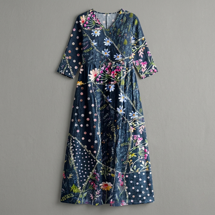 Linda | Floral Summer Midi Dress