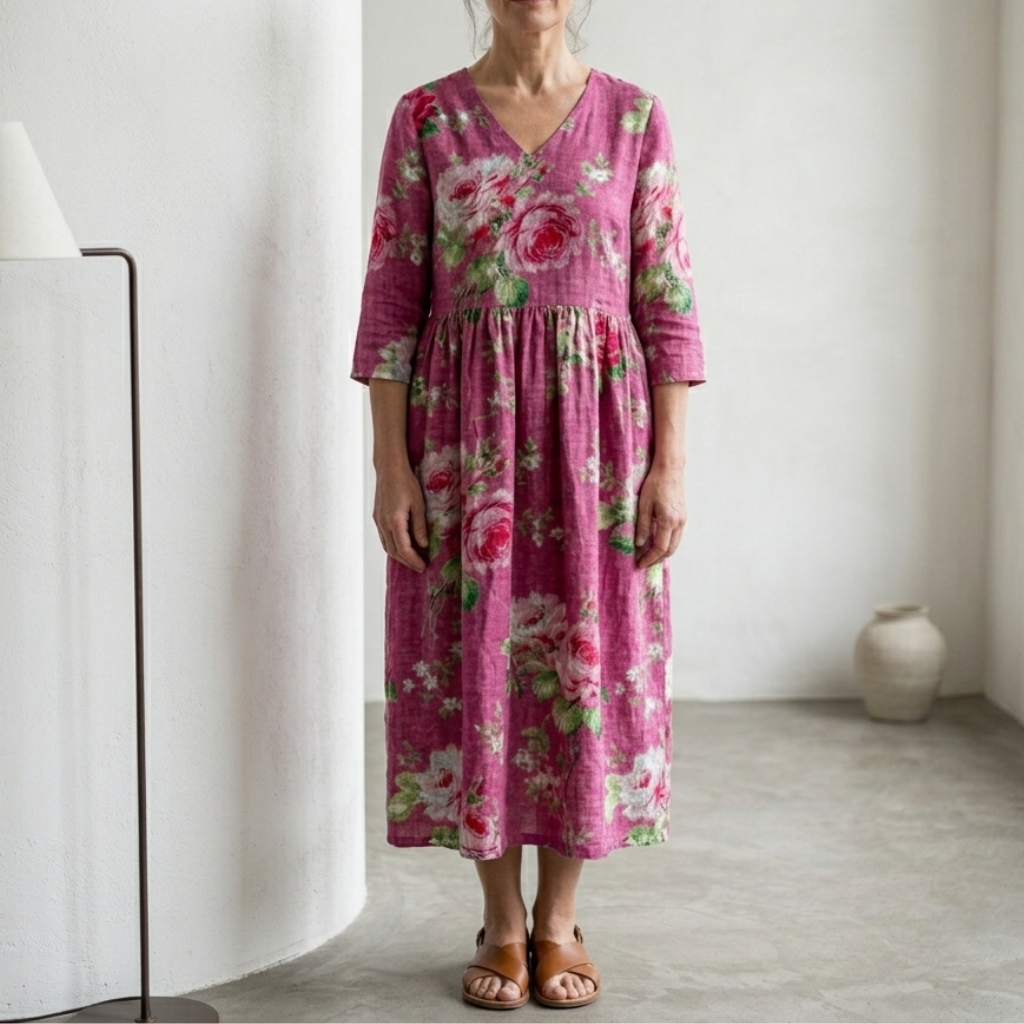 Fiona | Timeless Floral Summer Midi Dress