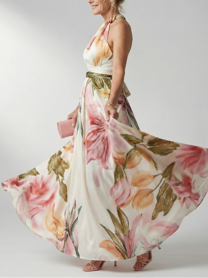 Amiel | Light Floral Maxi Dress