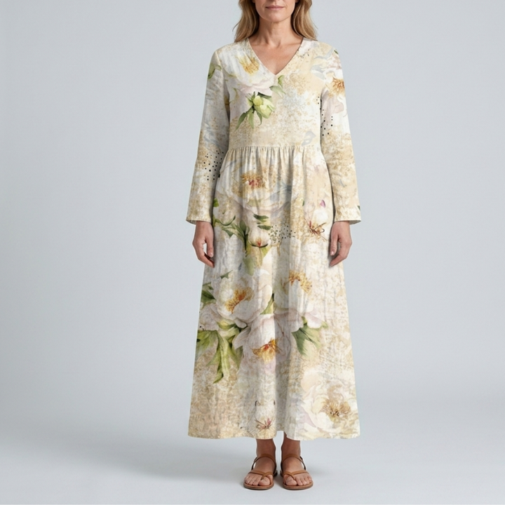 Anne | Floral Summer Midi Dress