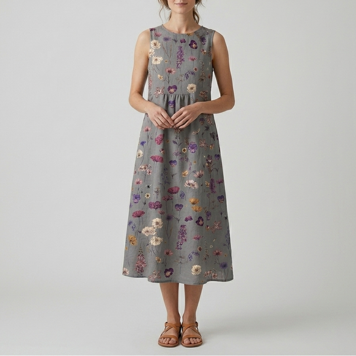 Gwen | Floral Print Midi Dress