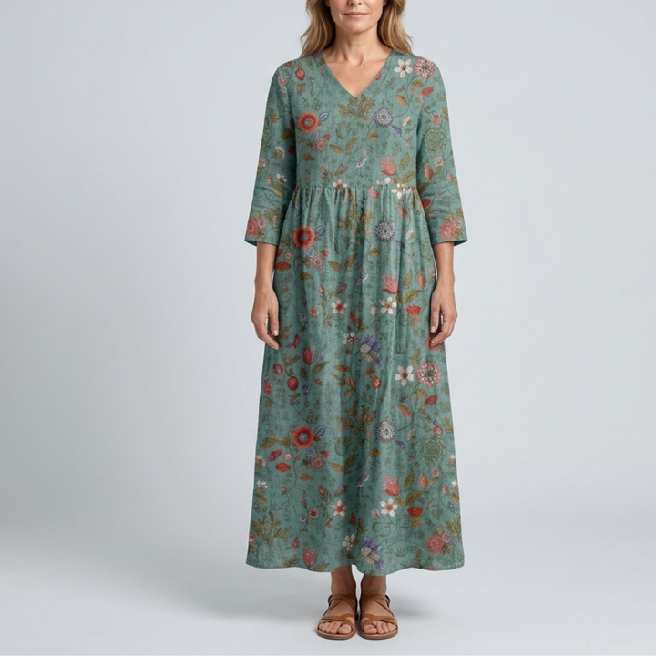 Olivia | Floral Summer Midi Dress