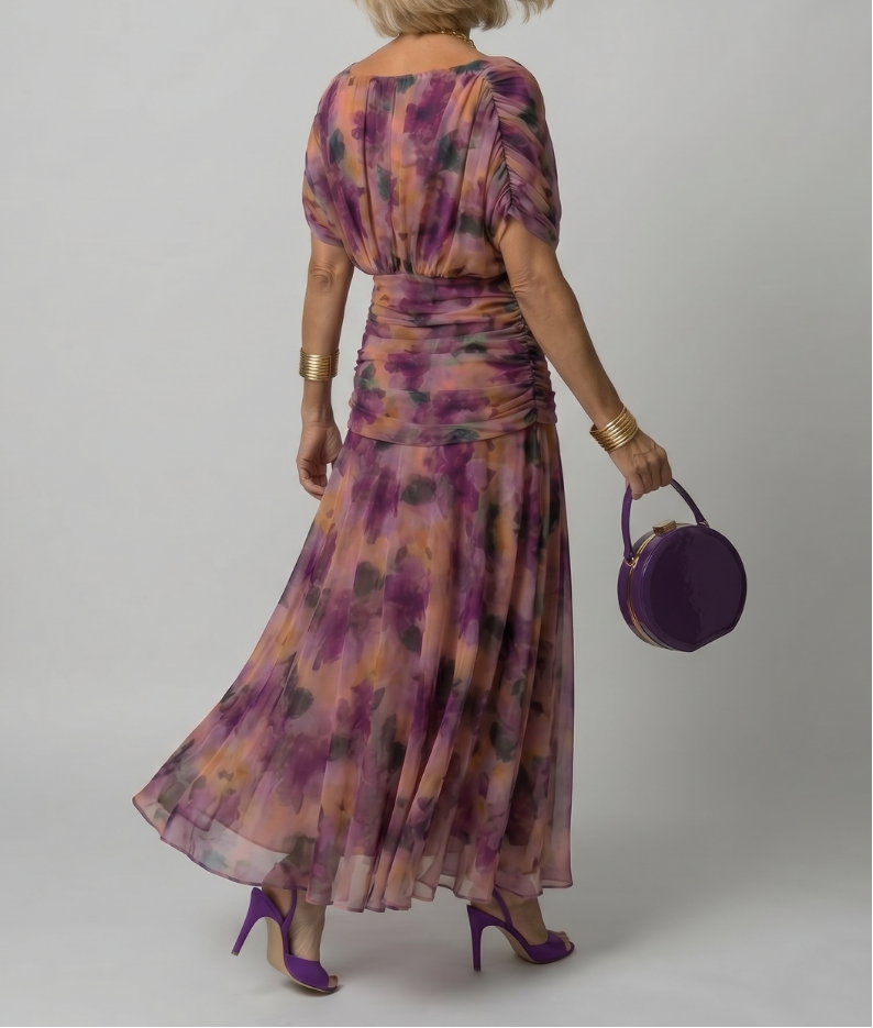 Calen | Off Shoulder Flow Midi Dress