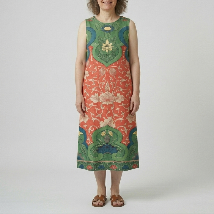 Vera | Bohemian Print Midi Dress