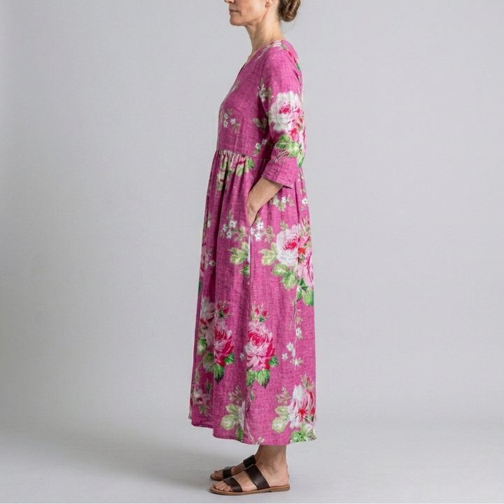 Fiona | Timeless Floral Summer Midi Dress