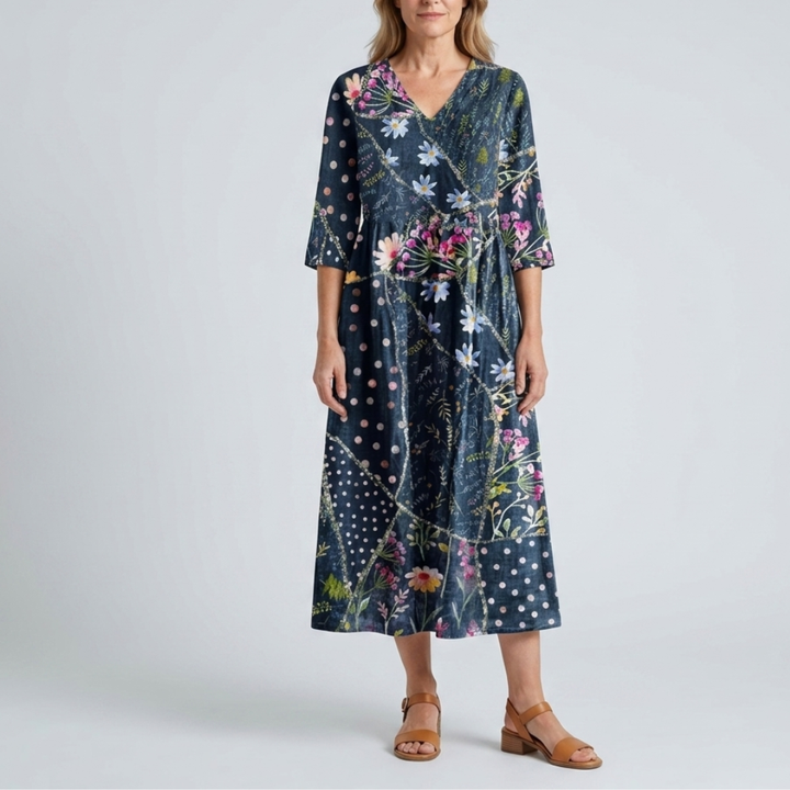 Linda | Floral Summer Midi Dress