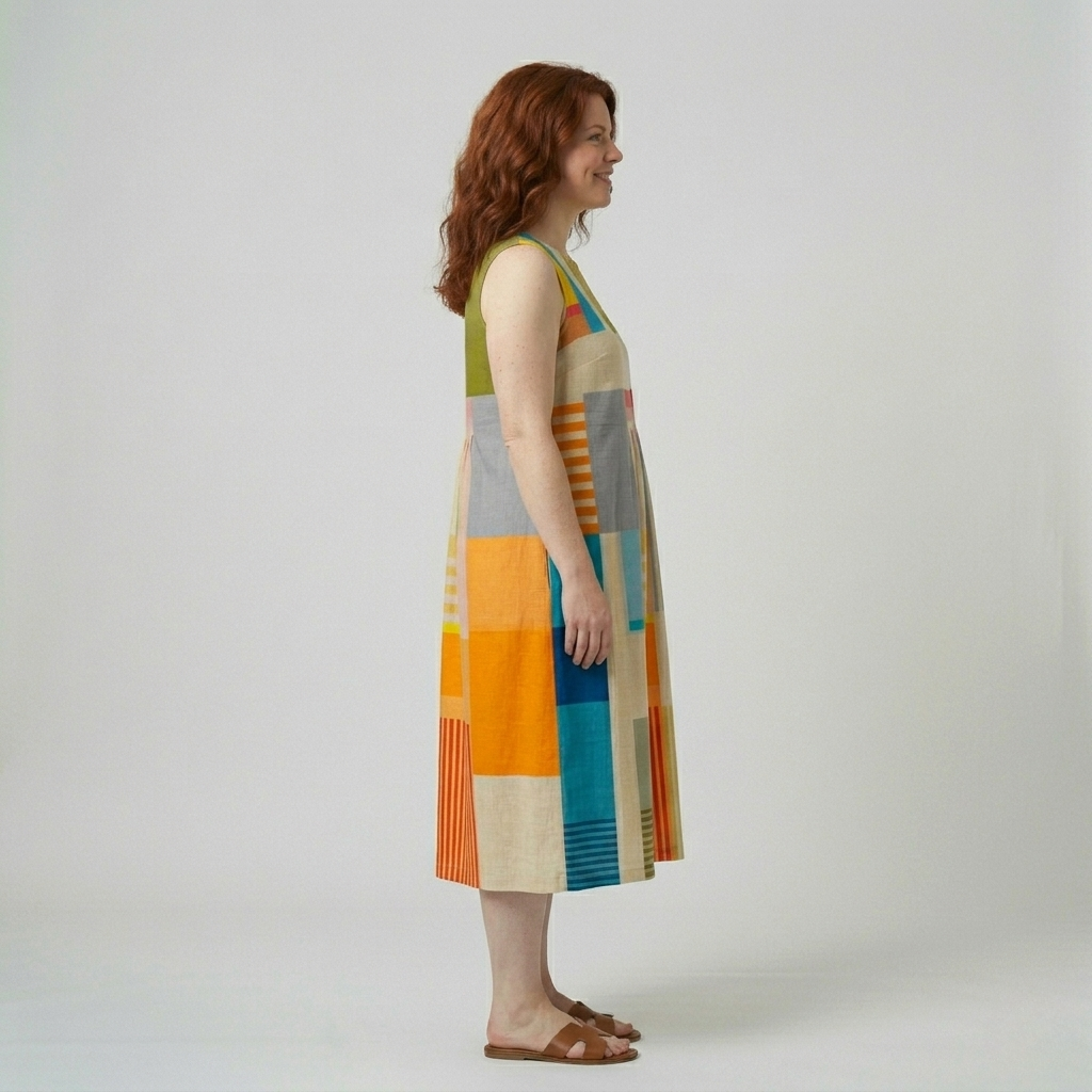 Eve | Geometric Print Midi Dress