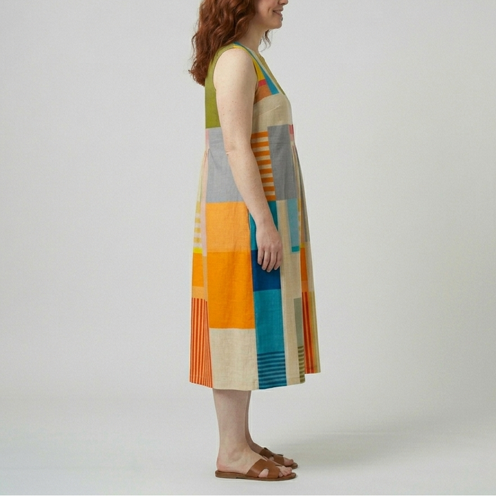 Eve | Geometric Print Midi Dress