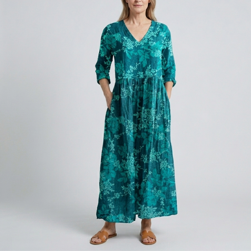 Marie | Floral Summer Midi Dress