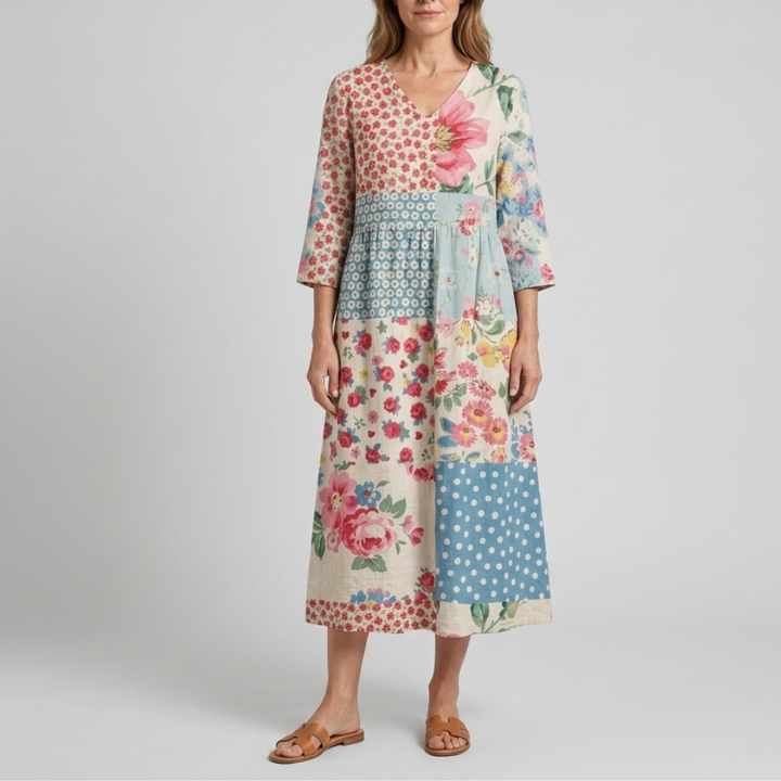 Rhonda | Floral Summer Midi Dress