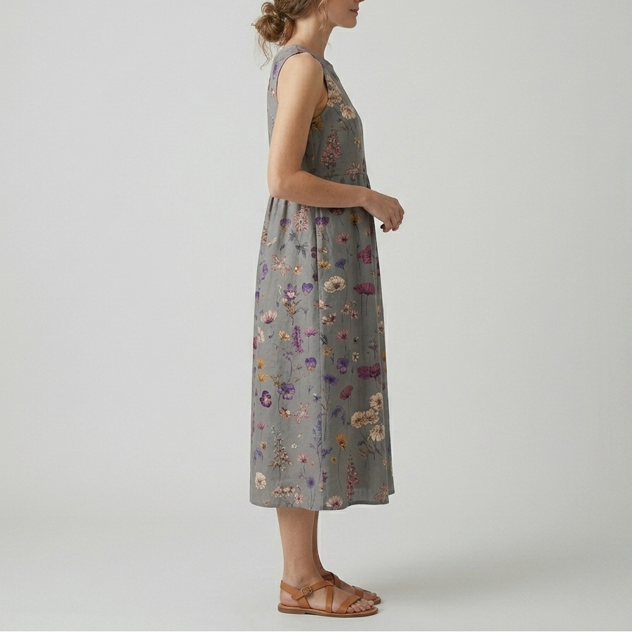 Gwen | Floral Print Midi Dress