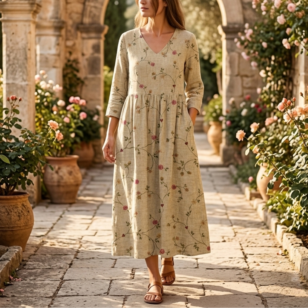 Erica | Romantic Floral Summer Midi Dress