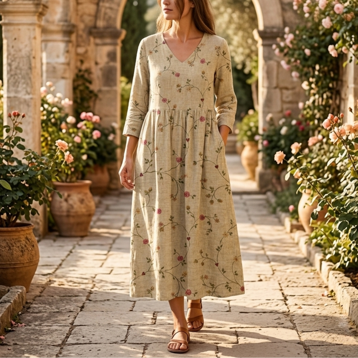 Erica | Romantic Floral Summer Midi Dress