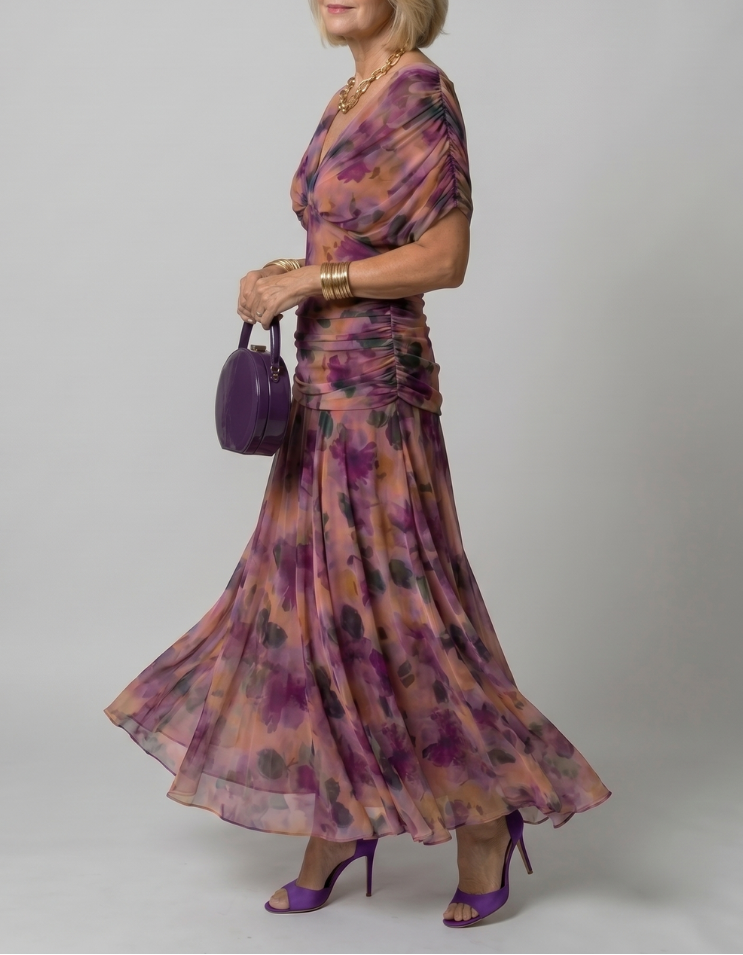 Calen | Off Shoulder Flow Midi Dress