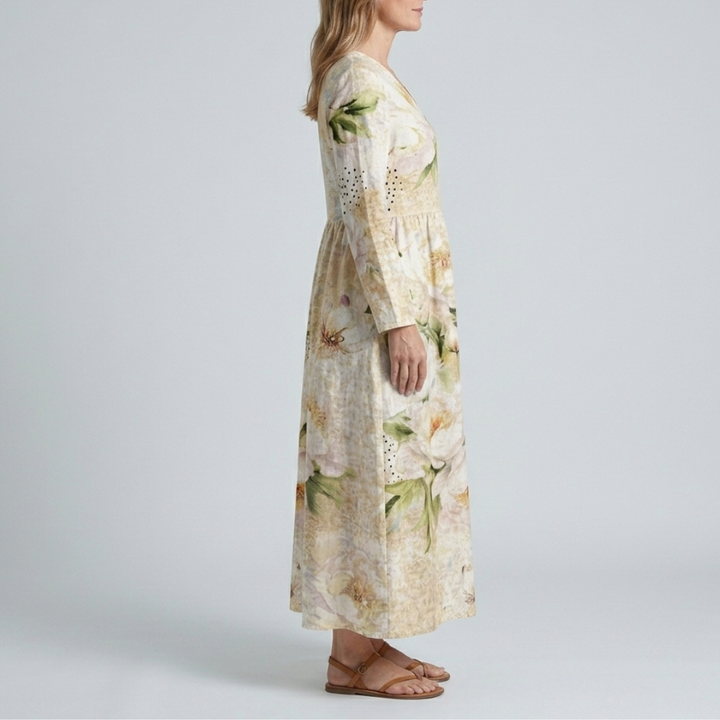 Anne | Floral Summer Midi Dress