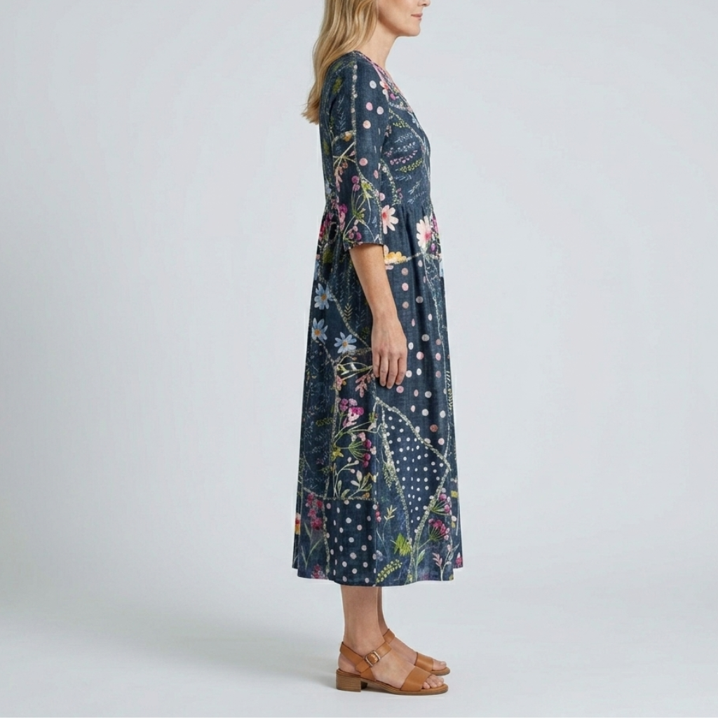 Linda | Floral Summer Midi Dress