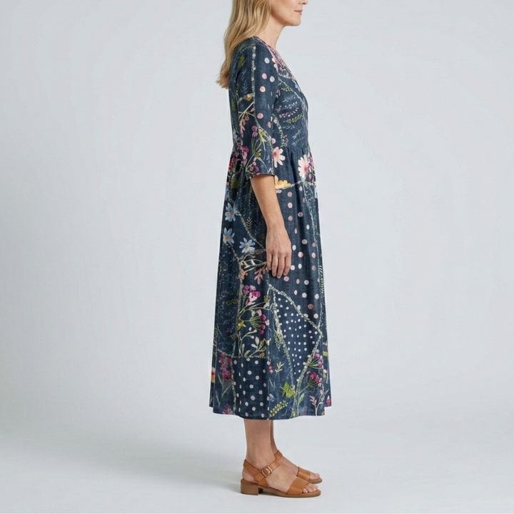 Linda | Floral Summer Midi Dress