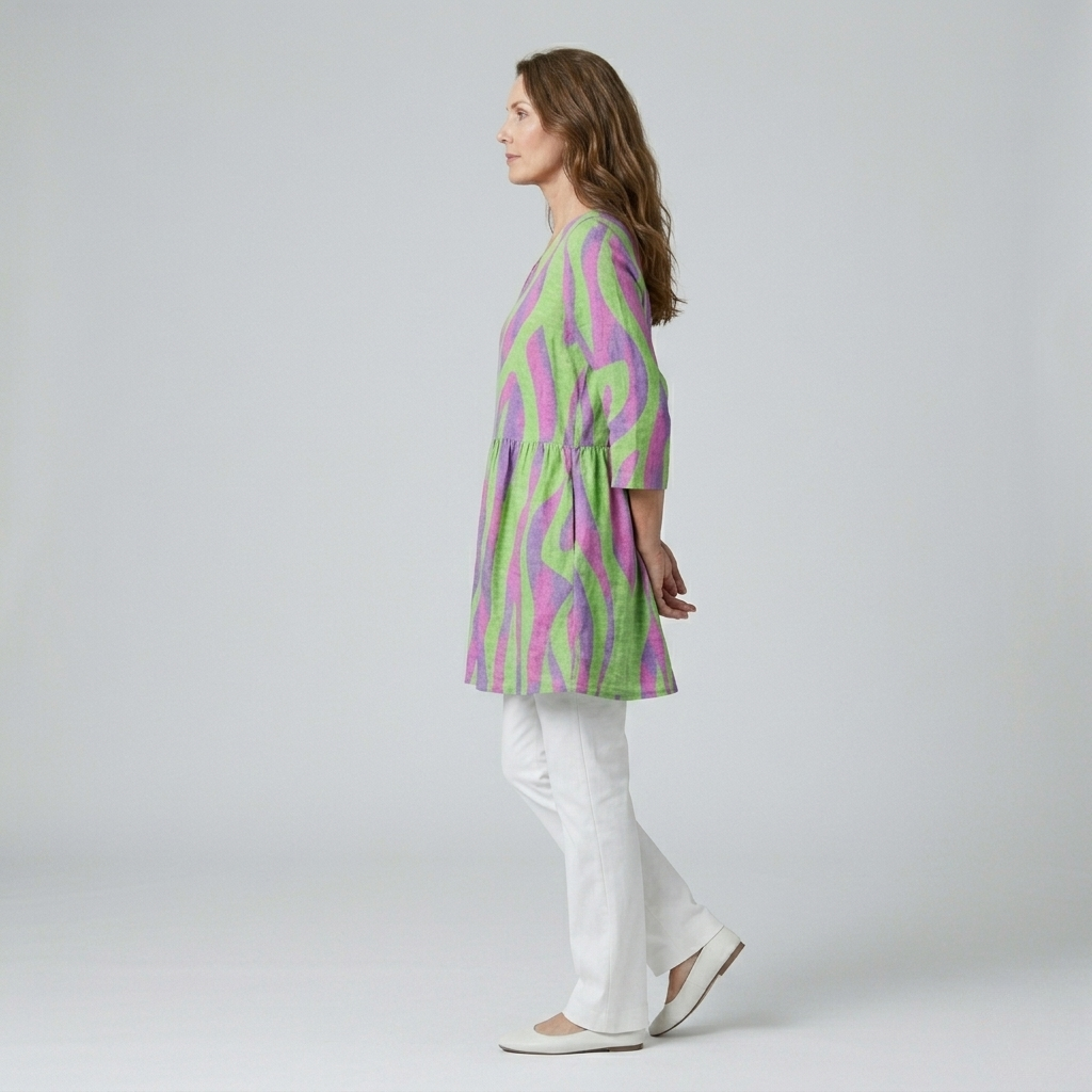 Oceane | Long Blouse with V-Neck