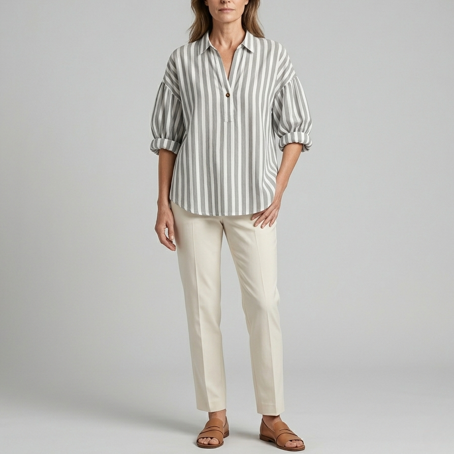 Nora | Everyday Striped Relaxed Fit Blouse