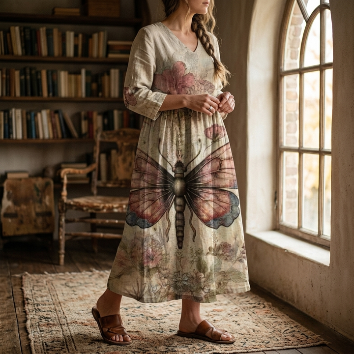Evelyn | Floral Breeze Everyday Midi Dress