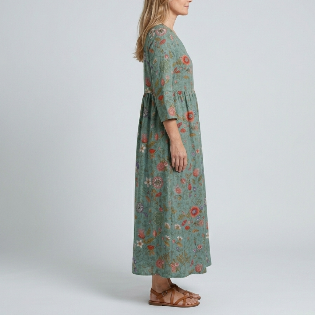 Olivia | Floral Summer Midi Dress