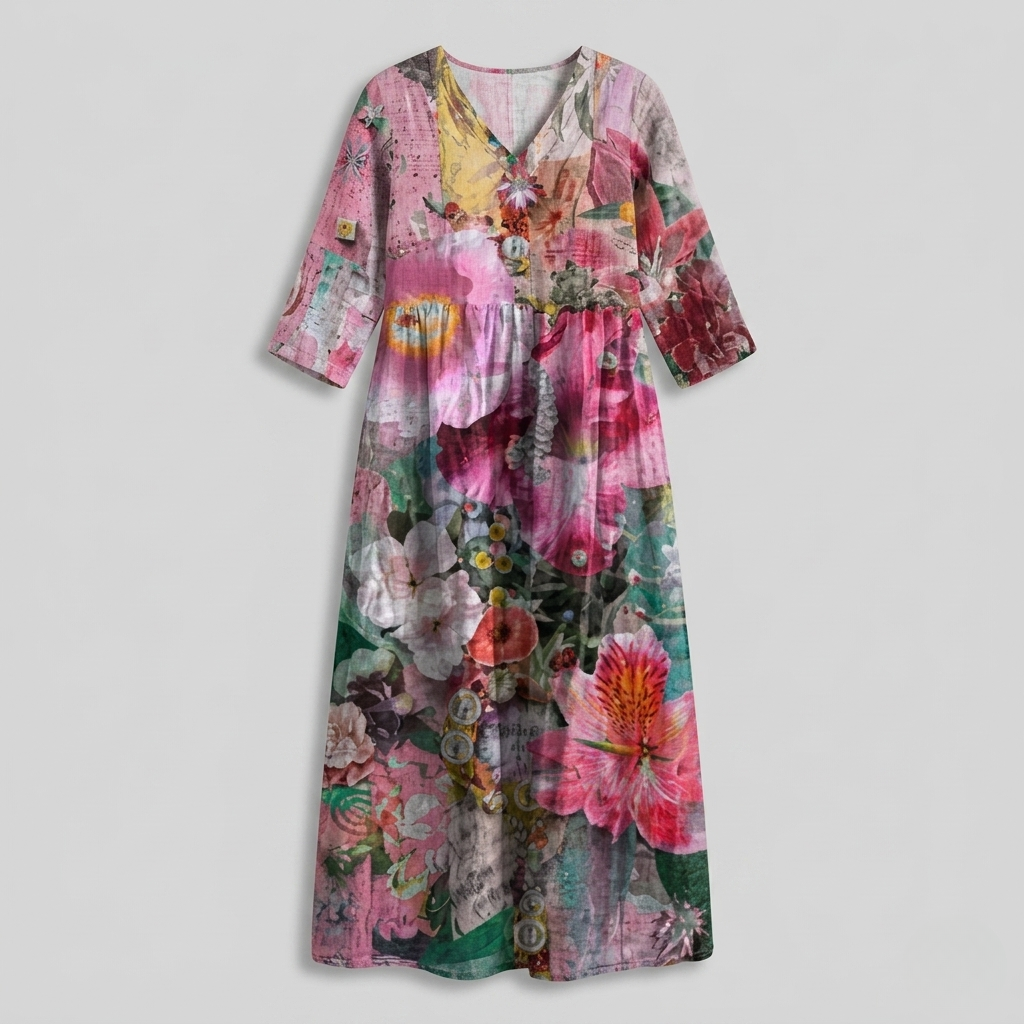 Lynn | Graceful Floral Summer Midi Dress