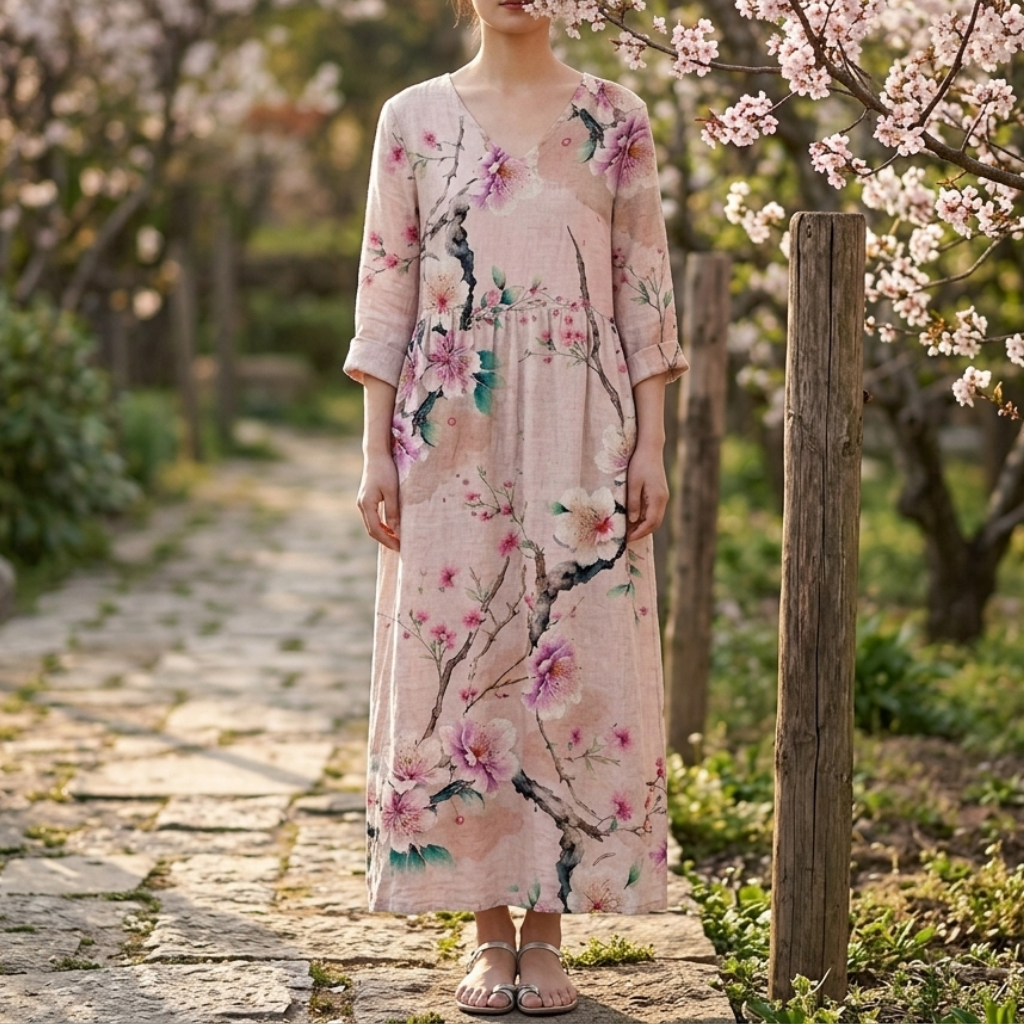 Caroline | Chic Floral Summer Midi Dress