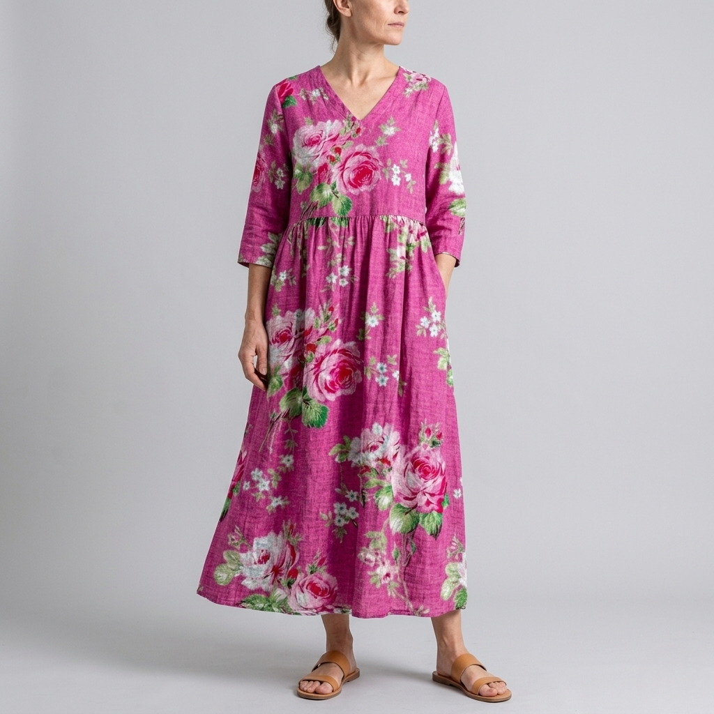 Fiona | Timeless Floral Summer Midi Dress