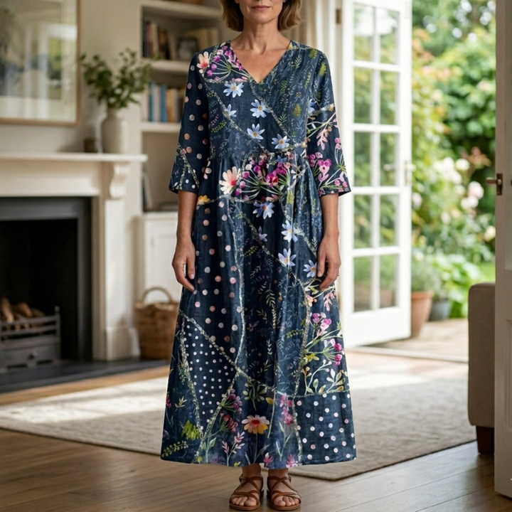 Linda | Floral Summer Midi Dress