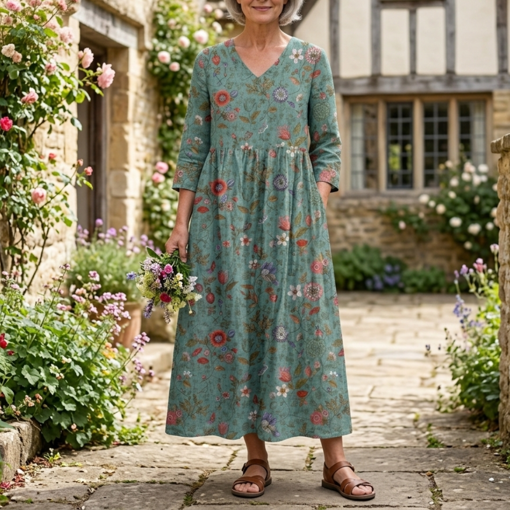 Olivia | Floral Summer Midi Dress