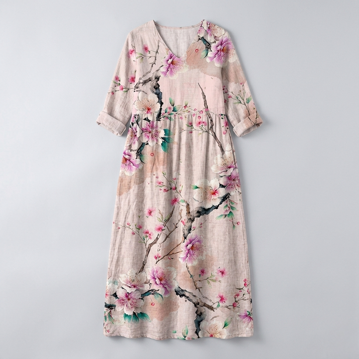 Caroline | Chic Floral Summer Midi Dress
