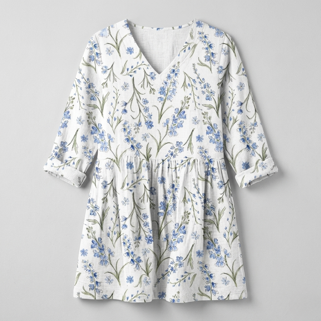 Jeanne | Fluid Longline V-Neck Blouse
