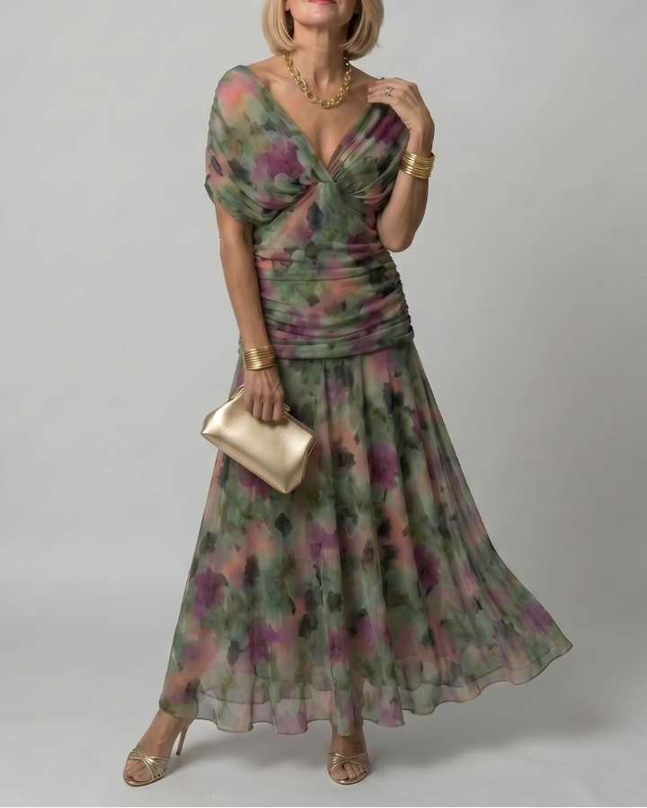 Calen | Off Shoulder Flow Midi Dress