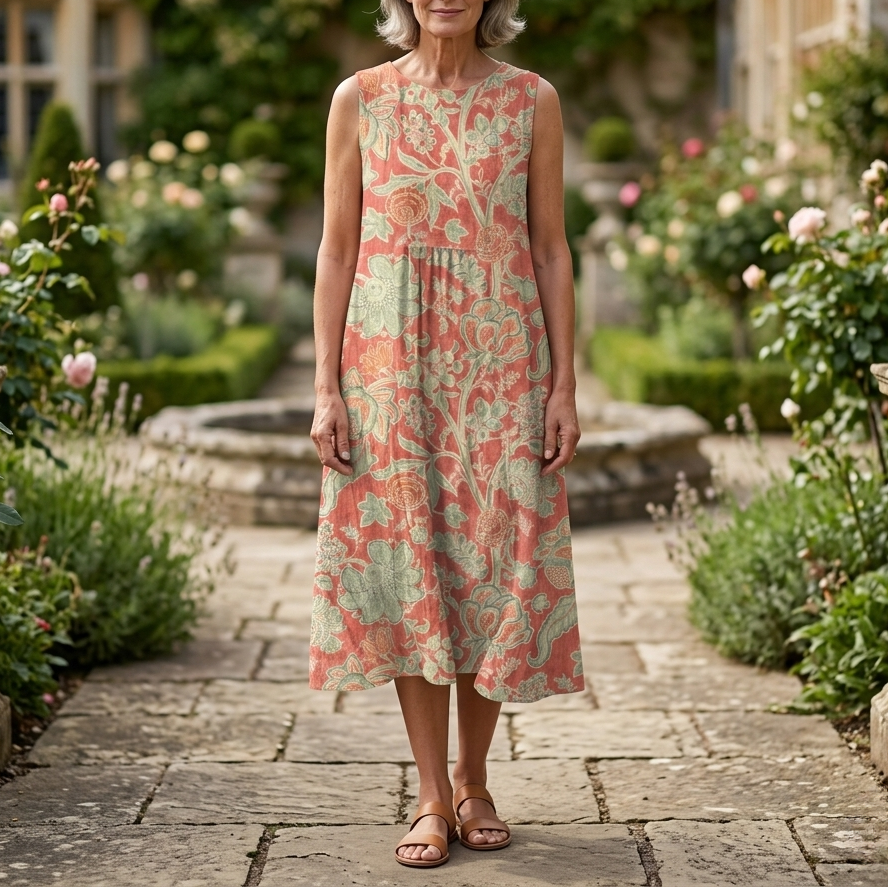 Bethany | Floral Print Midi Dress